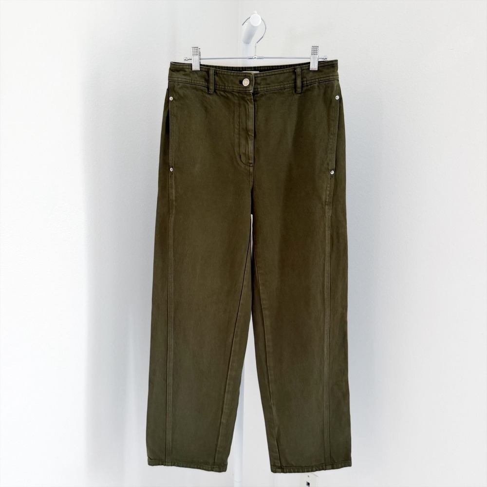 Wilfred Free Aritzia Barrel Jeans Size 6 Green Denim High Rise